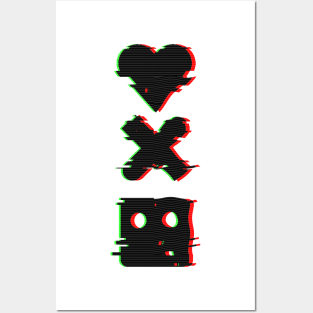 L D R - glitch Posters and Art